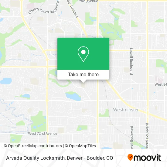 Arvada Quality Locksmith map