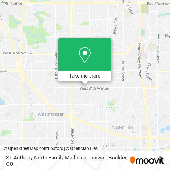 Mapa de St. Anthony North Family Medicine