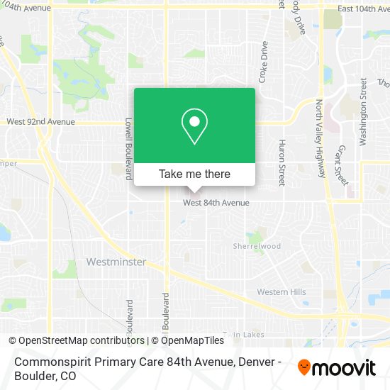 Commonspirit Primary Care 84th Avenue map