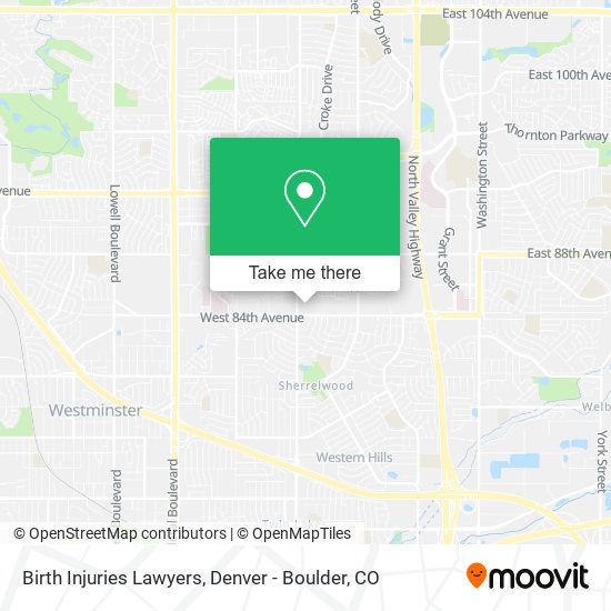 Birth Injuries Lawyers map