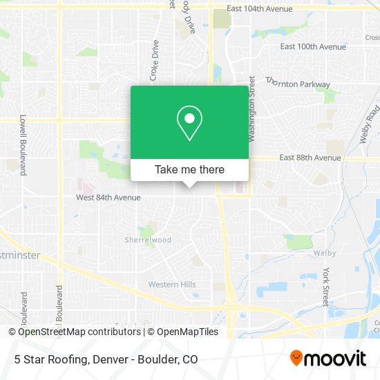 Mapa de 5 Star Roofing