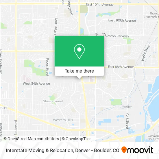 Interstate Moving & Relocation map