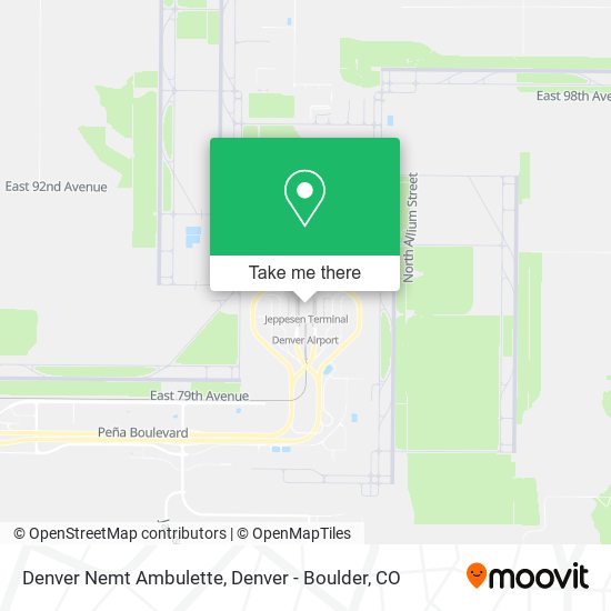 Denver Nemt Ambulette map