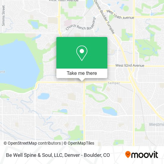Mapa de Be Well Spine & Soul, LLC