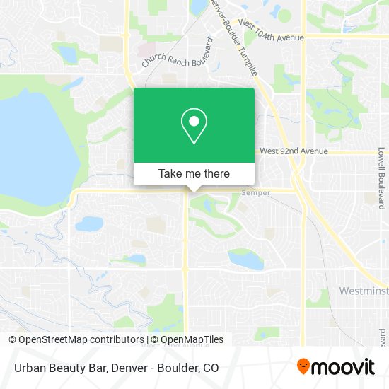 Mapa de Urban Beauty Bar