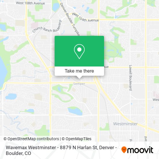 Mapa de Wavemax Westminster - 8879 N Harlan St