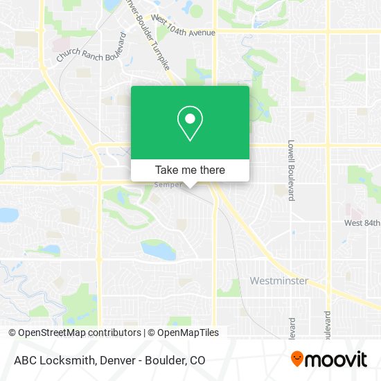 Mapa de ABC Locksmith