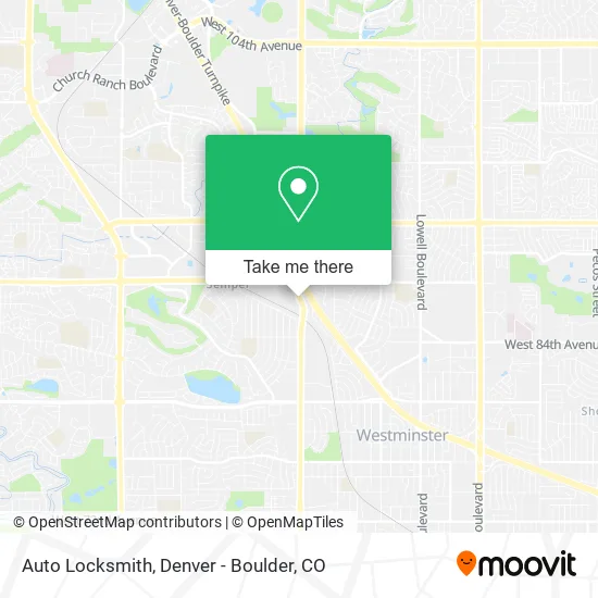 Auto Locksmith map