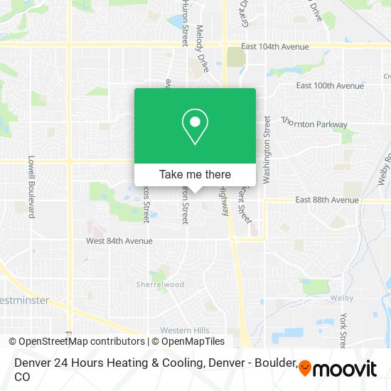 Mapa de Denver 24 Hours Heating & Cooling