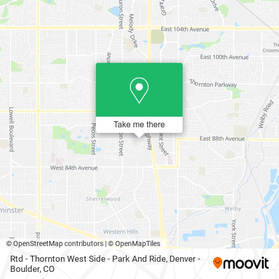 Rtd - Thornton West Side - Park And Ride map
