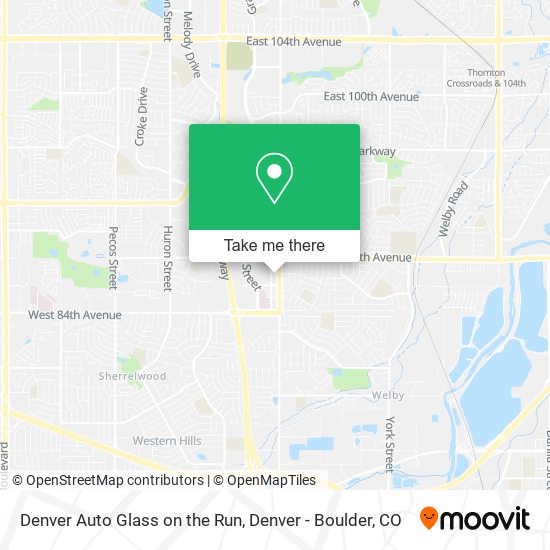 Denver Auto Glass on the Run map