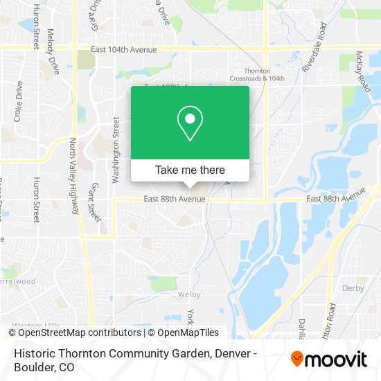 Historic Thornton Community Garden map