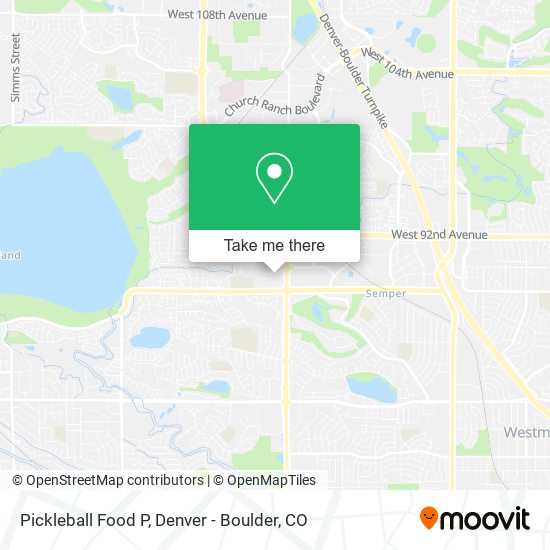 Pickleball Food P map