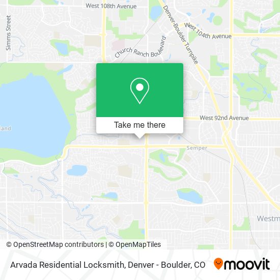 Mapa de Arvada Residential Locksmith