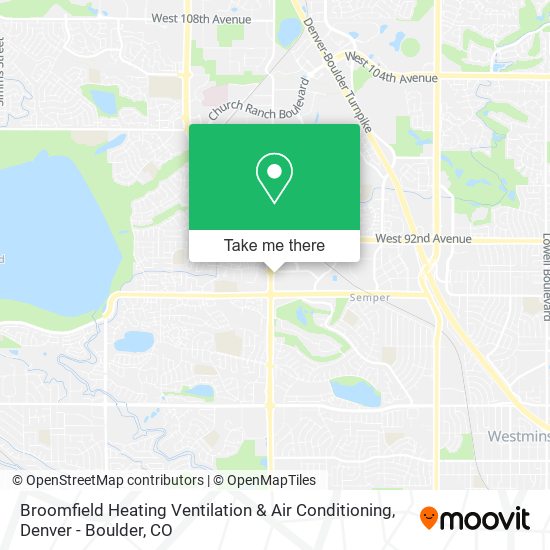 Broomfield Heating Ventilation & Air Conditioning map