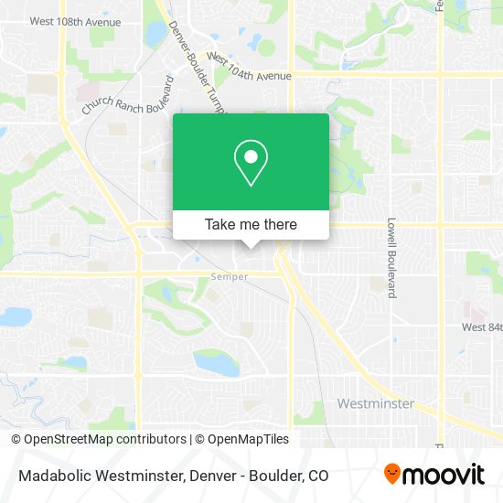 Mapa de Madabolic Westminster