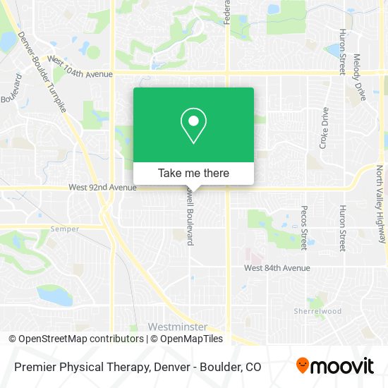 Mapa de Premier Physical Therapy