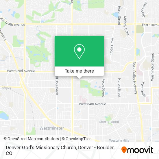 Mapa de Denver God's Missionary Church