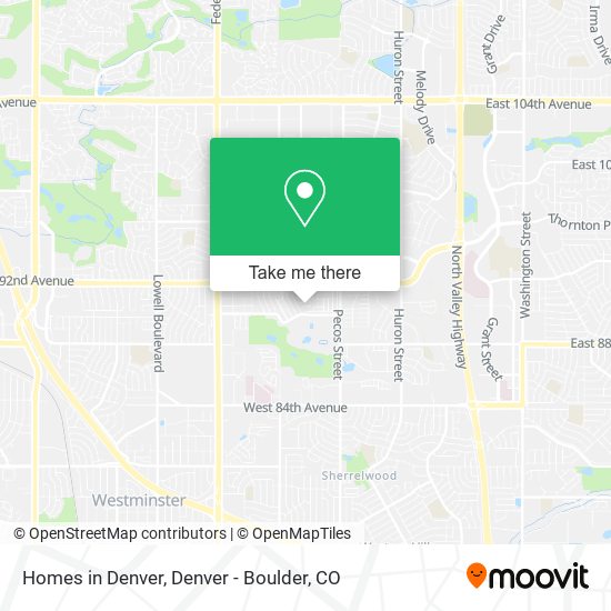 Homes in Denver map