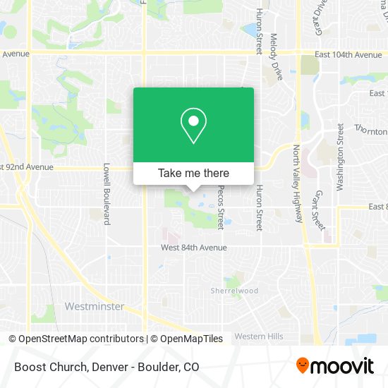 Mapa de Boost Church