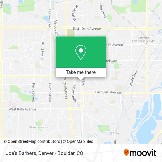 Joe's Barbers map