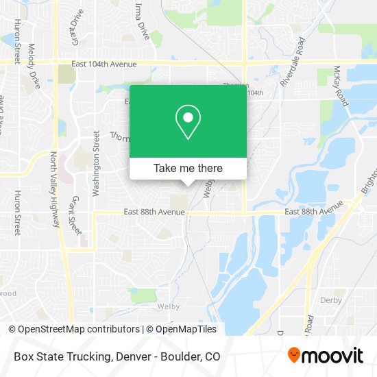 Box State Trucking map