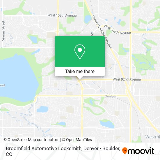 Broomfield Automotive Locksmith map