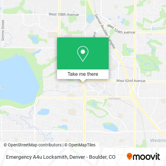 Mapa de Emergency A4u Locksmith