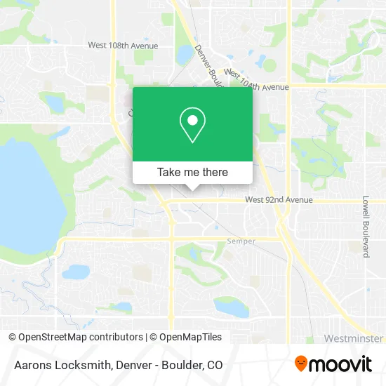 Aarons Locksmith map