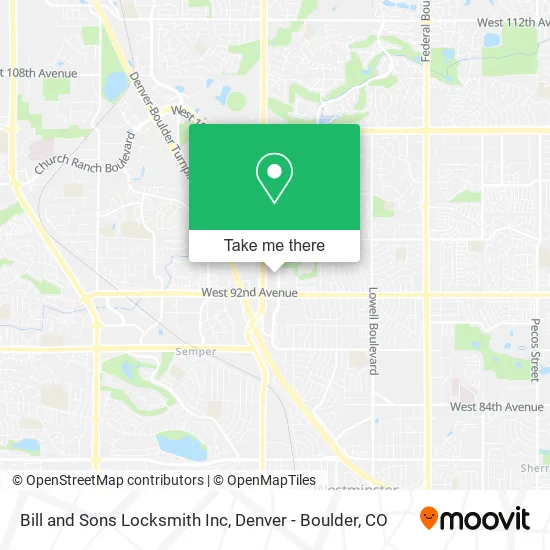 Bill and Sons Locksmith Inc map