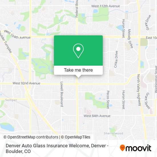 Mapa de Denver Auto Glass Insurance Welcome