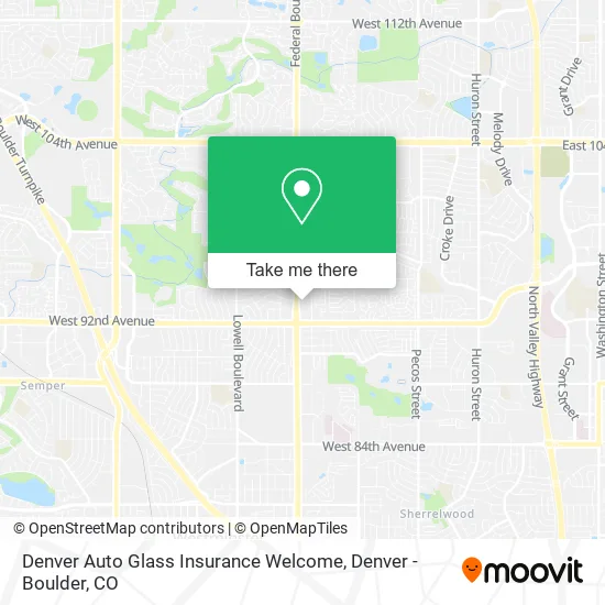 Denver Auto Glass Insurance Welcome map