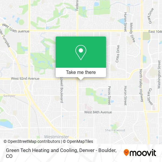 Green Tech Heating and Cooling map