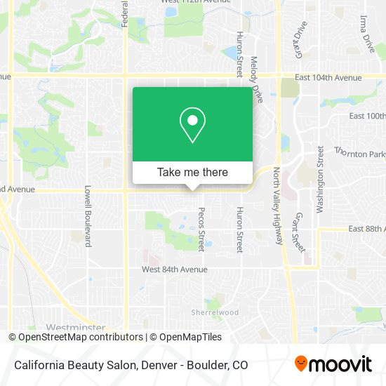 California Beauty Salon map
