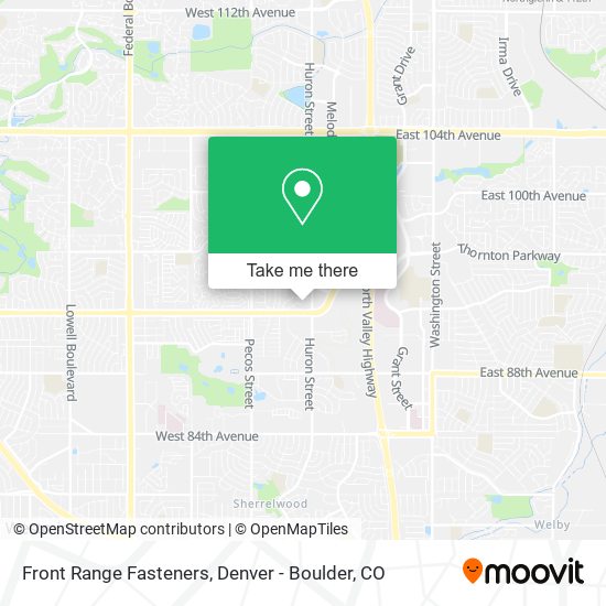 Front Range Fasteners map