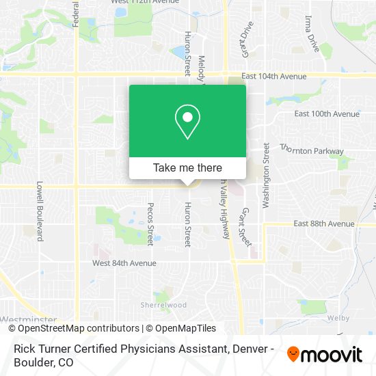 Mapa de Rick Turner Certified Physicians Assistant