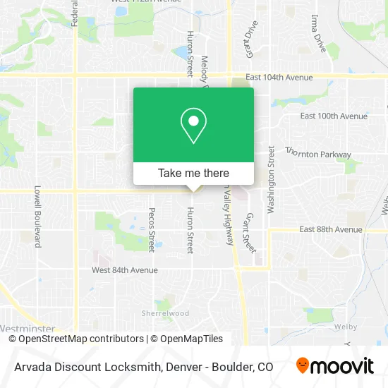 Arvada Discount Locksmith map