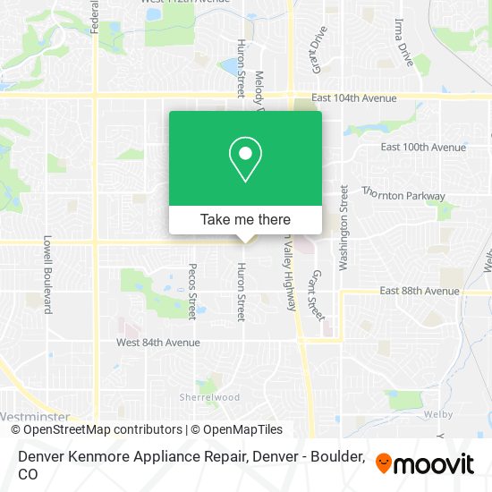 Denver Kenmore Appliance Repair map