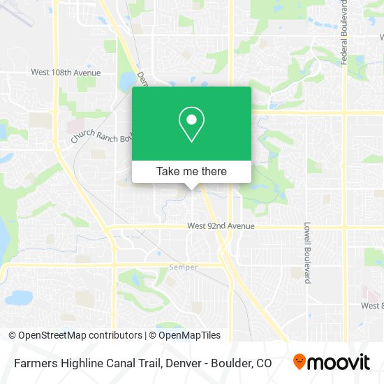 Farmers Highline Canal Trail map