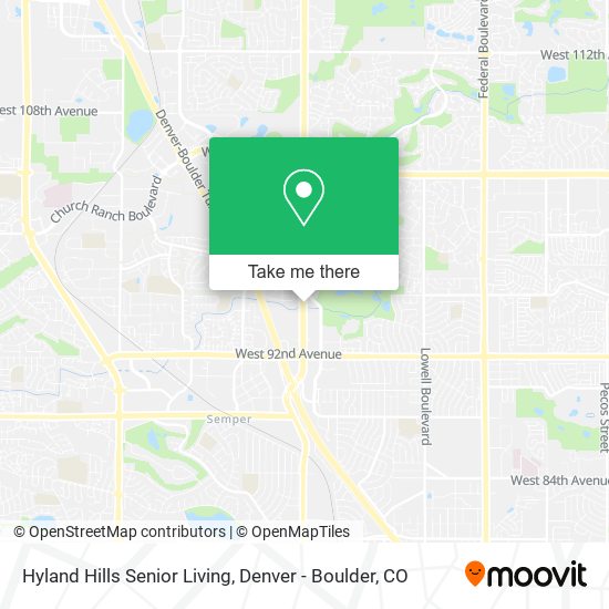 Mapa de Hyland Hills Senior Living
