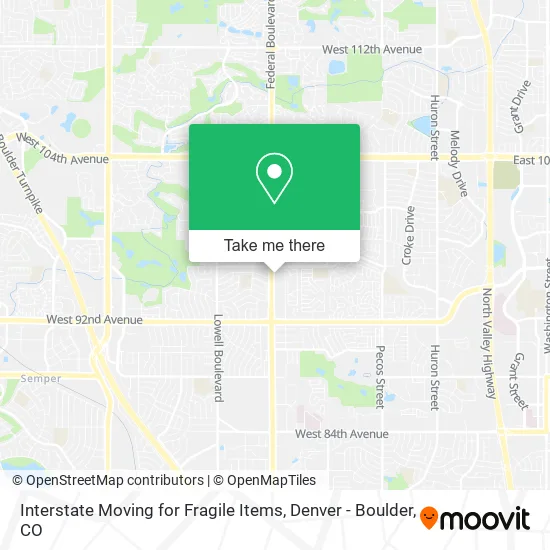 Interstate Moving for Fragile Items map