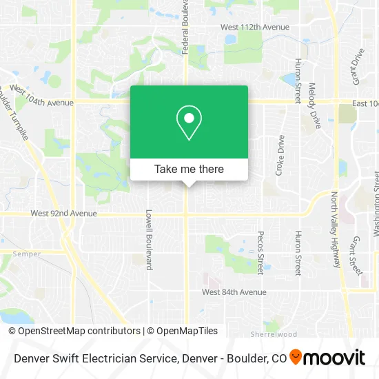 Denver Swift Electrician Service map
