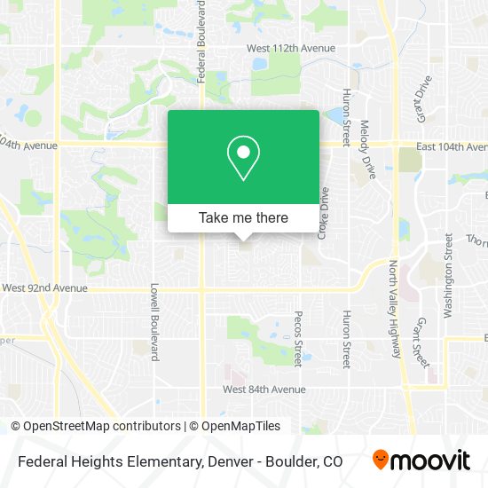 Federal Heights Elementary map