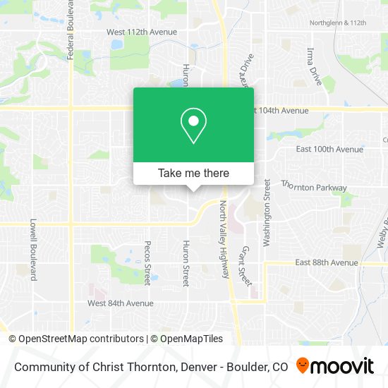 Community of Christ Thornton map