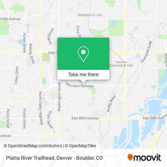 Platte River Trailhead map