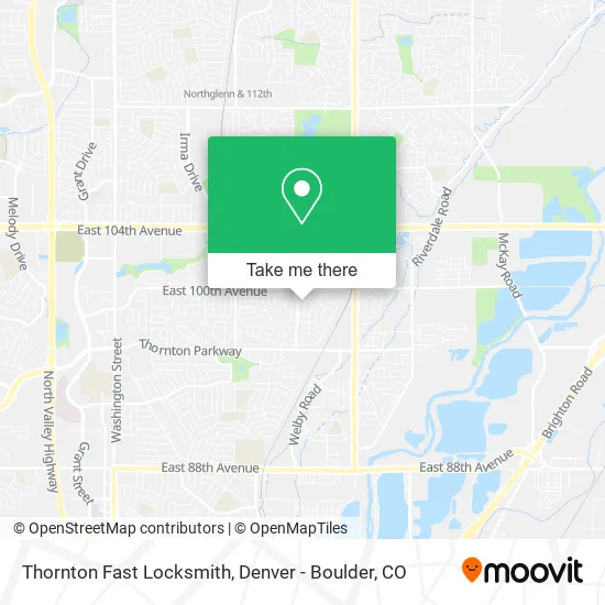 Thornton Fast Locksmith map