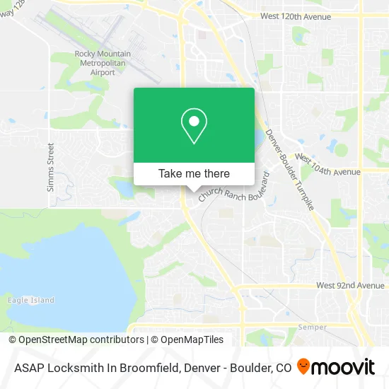 Mapa de ASAP Locksmith In Broomfield