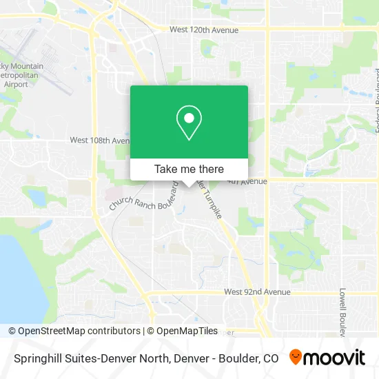 Springhill Suites-Denver North map