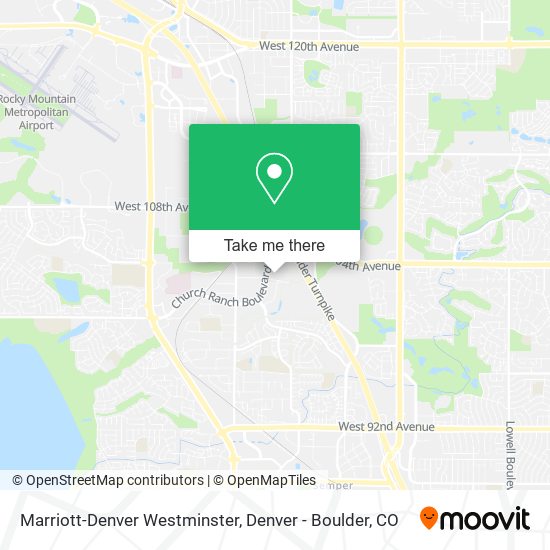Marriott-Denver Westminster map