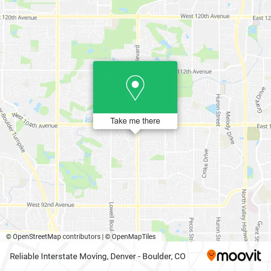 Reliable Interstate Moving map